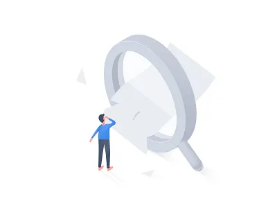 No data 2.5d blank illustration