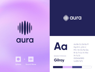 Aura Logo app application branding design interface logo ui unikorns ux web