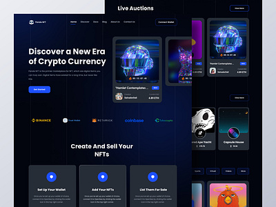 Panda NFT - Marketplace NFT Free KIT clean community crypto cryptocurrency dark darkmode darkweb design free landing page nft ui ui design web design website