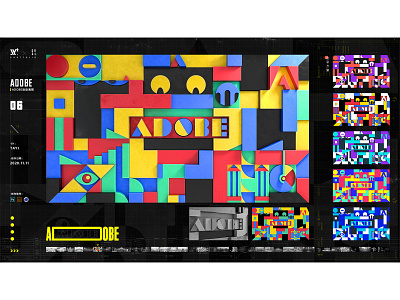 Adobe活动海报 branding design illustration 三维