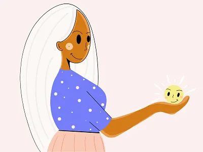 Sun ☀️ app app design branding character character design clean design flat design fresh design graphic design happy day illustration loose minimal relax simple style sun ui ui design