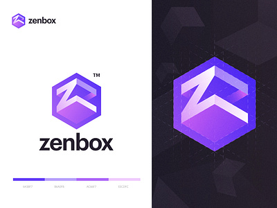 Zenbox (3d logo concept) 3d box logo 3d gradient logo 3d letter logo 3d modern logo 3d typography logo 3d z logo brand branding creative logo letter z logo logo logo design logomark logos logotype modern z logo unique logo z box