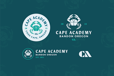 Cape Academy Logo brand crab logo