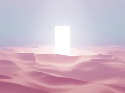 Holy Dunes 3d 3dart art blender blender3d blur design door dunes fog frish holy light noise render sand shine volumetrics wallpaper yung