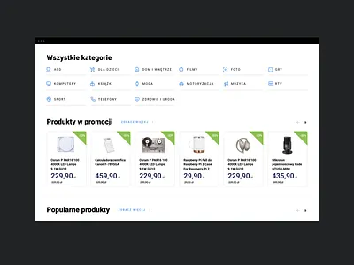 Galeria Cen - Home categories grid products responsive ui ux web website