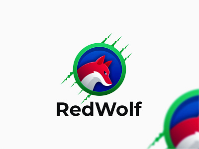 Red Wolf app branding design icon illustration logo red wolf typography ui ux vector wolf