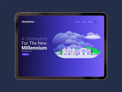 Travopod Travel Hub Web Landing page animation branding branding logo print covid19 corona virus icon illustration instagram minimal ui ux