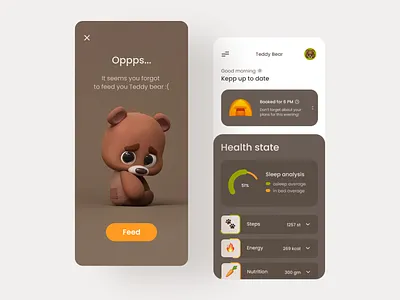 Pet tracker app ui animals app appdesign beer cute pets petshop sppdesigner ui uidesign ux