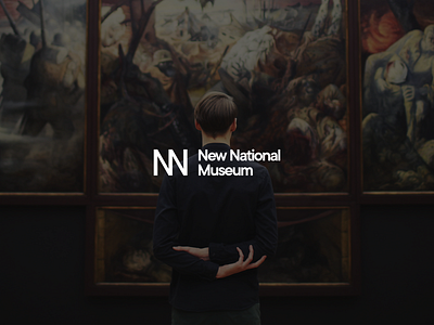 New National Museum art brand clean concept illusion logo logodesign logotype minimal monogram museum simple symbol typography