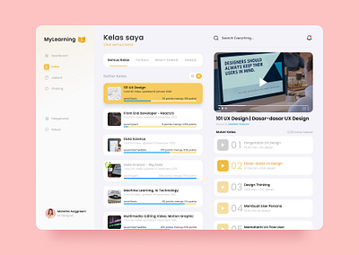Online course user dashboard dashboard ui learning management system learning platform online course ui ux