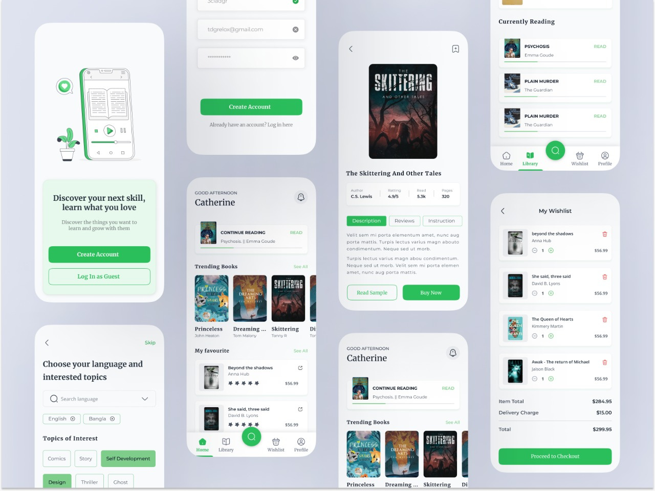 Bookstore Mobile App UI/UX by Shahriar Sultan for Dezzlab on Dribbble