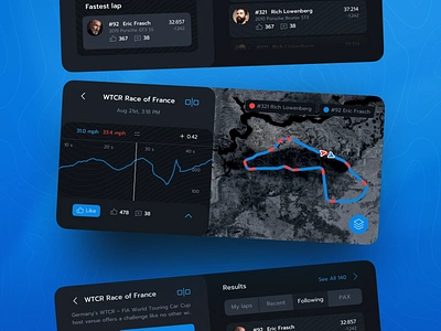 Racing Exploration App app cars design driver ios mobile app modern motorsport race racing sports sports car ui ux vehicle