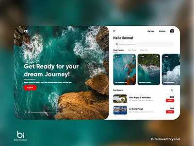 Travel Web Application Design Concept design travel travel app trip ui ux web web design website