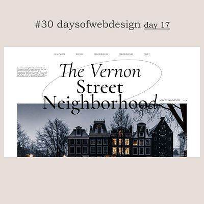 Street Neighborhood concept landingpage minimal ui user interface ux webdesign webdesigner website website design