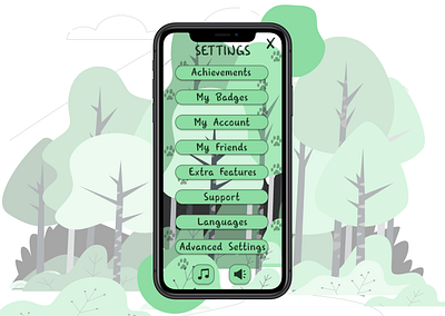 Settings UI Daily UI Challange Day 7 app application dailyui dailyuichallenge day7 design figma game gamesettings illustration ui uidesign userinterface