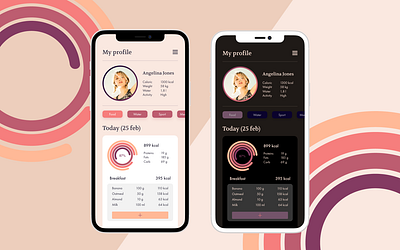 Profile screen app art clean design minimal typography ui ux vector web