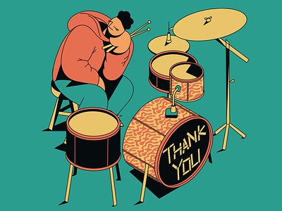Rockin' out with my one-man band. #drummerlife band branding design distribution drummer icon illustration indie band jam line work logo music recording ui vector web
