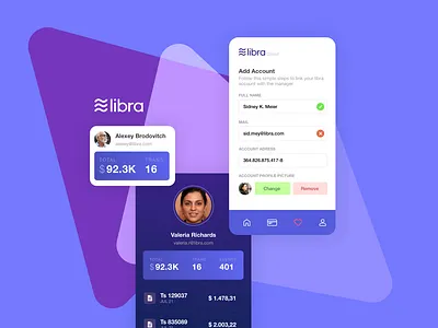 Libra Client 1950labs app bitcoin blockchain cards client crypto cryptocurrency innovation libra mobile tech ui