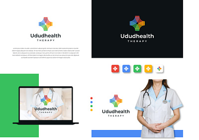 udud health therapy design icon logo