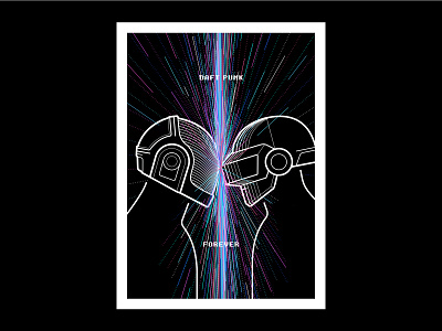 DAFT PUNK - FOREVER artwork daft daft punk daftpunk design duo french helmet illustration music poster punk