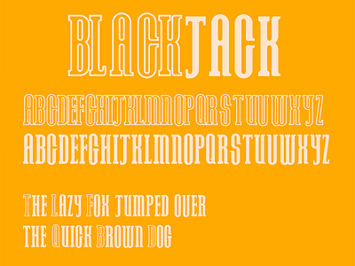 Blackjack font typography