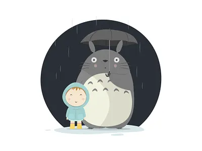 Totoro diseñografico graphicdesign hayaomiyazaki illustration ilustracion ilustracioninfant kidillustration mail satsuke studioghibli totoro