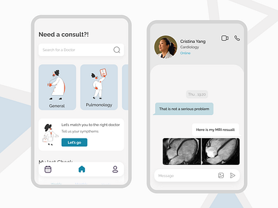 Medical app box cardiology chat components design doctor doctor app media medical midical care ui ux design uidesign ux uxdesign vector