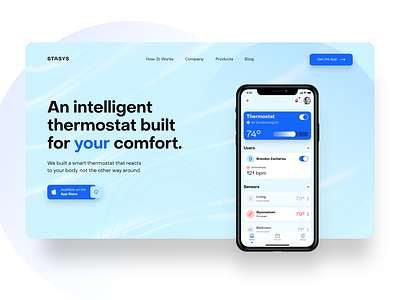 Stasys App Homescreen app desktop ios app thermostat thermostat app ui ui design visual design web web design