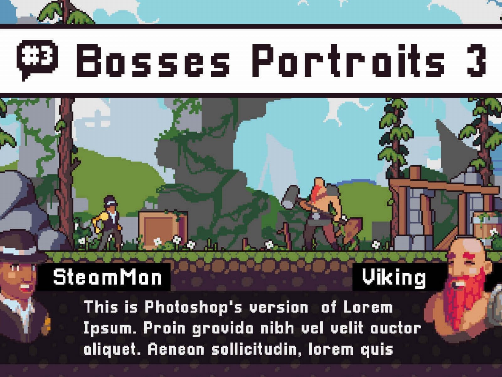 Ruin Boss Portrait Pixel Art by 2D Game Assets on Dribbble