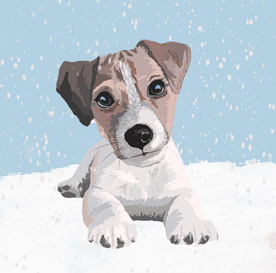 Dog lover cute dog drawing dribble eyes illustration illustrator lover pet procreate sketch snow