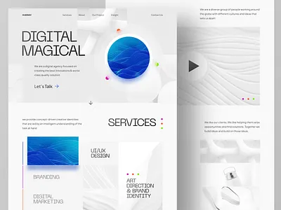 Ahensy - Creative Design Agency Landing Page Website agency agency website clean company creative creative agency creative direction digital agency home page landing page personal branding portfolio portfolio website studio ui ux web web design website website design