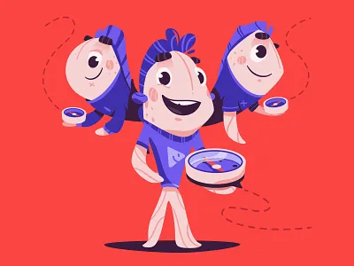 Find your own way art career cartoon character compass fish funny illustration path route salmon sea vector