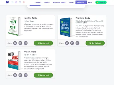 Book cards button buttons css design html landing page social icons social media web