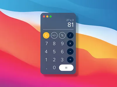 Mac OS Calculator apple dark mode design ios mac os minimal minimalist product design ui ux