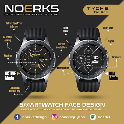 Noerks - Tyche - Watch Face Design smartwatch face design watch face