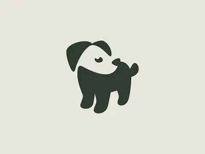 A cute dog logo. animal logo bold logo brand identity design branding dog logo ecofriendly logo symbol logomark negative space logo pet logo