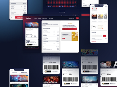 Harkins Theatres - Ticketing account center app awards design ecommerce movies popcorn rewards store theatre tickets ui ux website