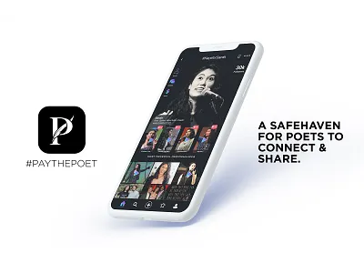 Pay The Poet App app design art branding clean design minimal mobile app mobile design ui ux