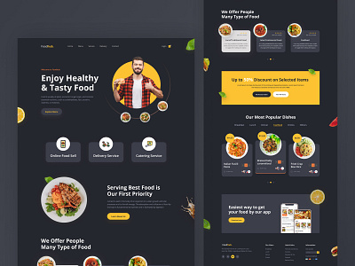 Foodhub- Restaurant Landing Page food food delivery food restaurant