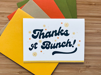 Thanks A Bunch Card Pack design print typography vector