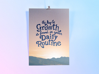 Growth 35mm daily routine grain growth handlettering illustration self care self help type design typography typography design