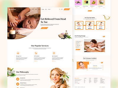 SpaZone - Spa & Beauty Landing Page beauty clean design landing page makeup salon spa spa salon top designer trendy typography ui ux website website design women