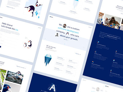 Antarctica Global UI and Mascot branding content design illustration ui uiux ux uxui vector web website