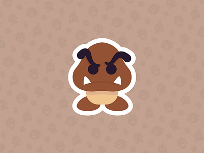 Goomba bowser character cute emoji game game art goomba graphic icon illustration item mario mario bros nintendo pattern sticker vector vectors villian