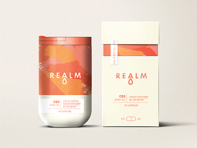 Realm CBD brand identity branding design cbd colorful concept design logo logodesign modern package design packaging packaging design print design