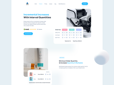 MultiVariants - Landing Page app branding design feature interface landing landing page page shopify ui ui design website