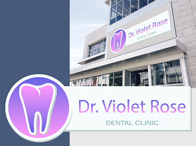 Dr. Violet Rose gradient logo logo design minimalist logo vector