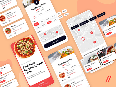 Restaurant Finder App android mobile animation app app design book delivery design design ui ecommerce food interactiin interface ios app mobile restaurant ui uiux user experience user interface ux