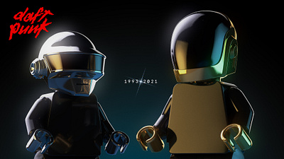 #DaftPunkForever aftereffects c4d cinema4d daftpunk design lego motion design music music player techno technology typography