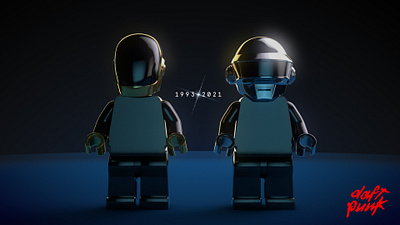 LOVE DAFT PUNK c4d cinema4d coverart daftpunk design motion motion design music musician tech techno technology